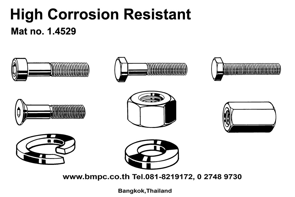 High corrosion resistant fasteners, Duplex bolt, A5, AISI316Ti